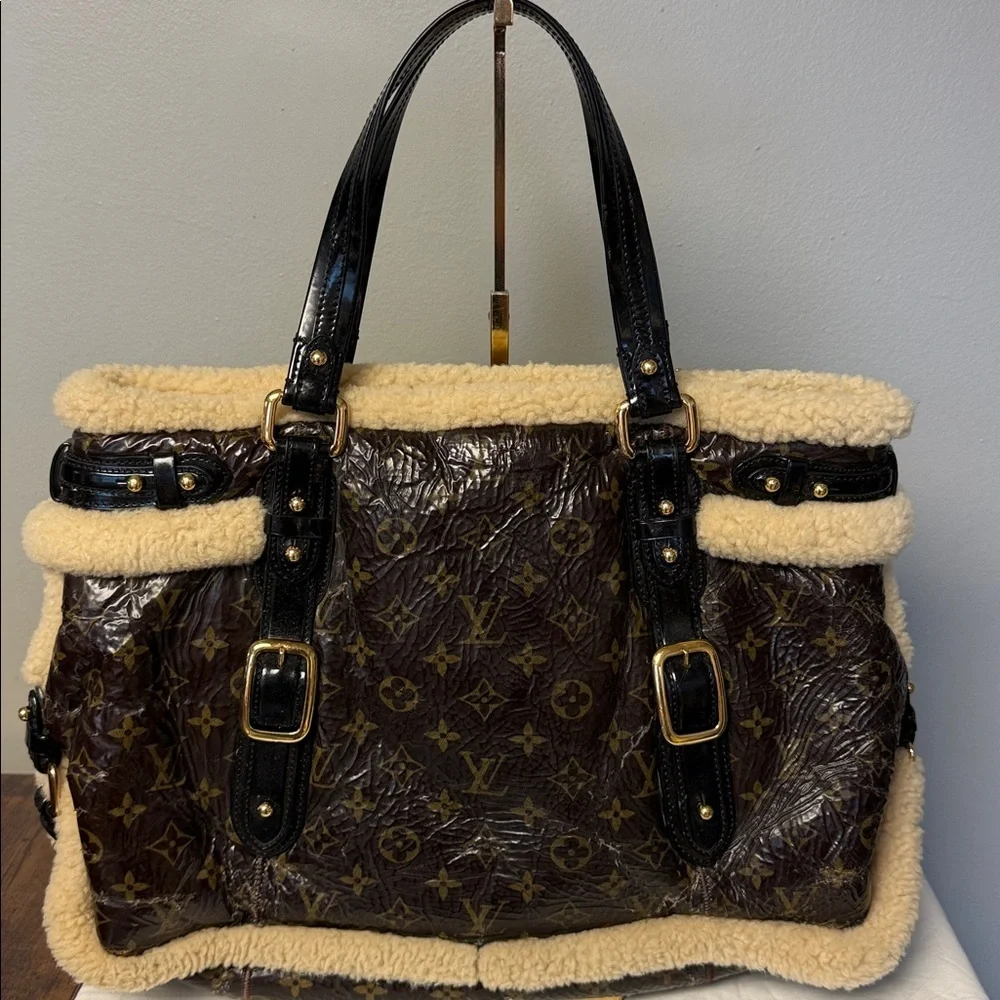 Louis Vuitton Thunder Shearling Monogram Runway Bag FW2007 Limited